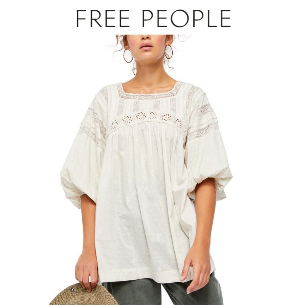 Free People Eyelet + Lace Boho Tunic